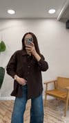 KAHVE 5000 OVERSİZE GÖMLEK 