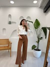 KAHVE 50573 KEMERLİ PANTOLON