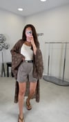 KAHVE 5097 İŞLEMELİ KİMONO 