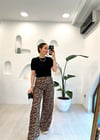 KAHVE 5112 ZEBRA DESEN PANTOLON