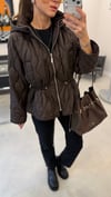 KAHVE 5127 BELİ BÜZGÜ KAPİTONE MONT