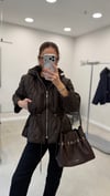 KAHVE 5127 BELİ BÜZGÜ KAPİTONE MONT