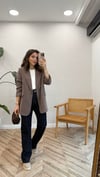 KAHVE 5537 MODAL BLAZER CEKET