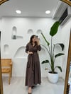 KAHVE 5709 TENCEL ELBİSE