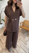 KAHVE 5717 KRUVAZE PANTOLON TAKIM 