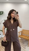 KAHVE 5717 KRUVAZE PANTOLON TAKIM 