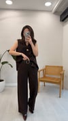 KAHVE 5793 KEMERLİ PANTOLON 