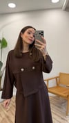 KAHVE 5946 DÜĞMELİ ETEKLİ TAKIM 