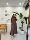 KAHVE 5948 TENCEL TRİKO ETEK TAKIM 