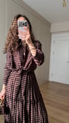 KAHVE 6136 ÖNDEN BAĞLAMALI GÖMLEK 