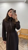 KAHVE  6163 FERMUAR YAKA ELBİSE