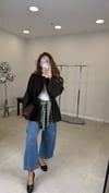 KAHVE 6195 BÜZGÜ DETAY TRENÇ 