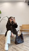 KAHVE 6244 LEOPAR DESEN CEKET 
