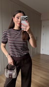 KAHVE  6322 ÇİZGİLİ TRİKO 