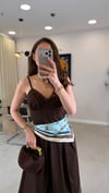 KAHVE 6428 İP ASKILI ELBİSE 