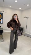 KAHVE 6485 KÜRK YAKA BOMBER CEKET
