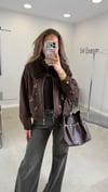 KAHVE 6485 KÜRK YAKA BOMBER CEKET