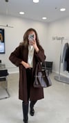 KAHVE 6635 UZUN TRİKO HIRKA 
