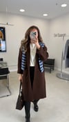 KAHVE 6635 UZUN TRİKO HIRKA 