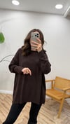 KAHVE 6651 YIRTMAÇ DETAY TRİKO 