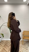 KAHVE 6849 ŞAL YAKA CEKET