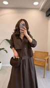 KAHVE 6913 TAŞ DETAY ETEK TAKIM