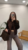 KAHVE 6923 TRİKO CEKET 
