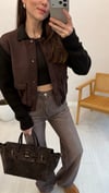 KAHVE 6923 TRİKO CEKET 