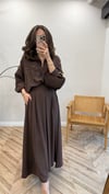 KAHVE 6945 BONCUK DETAY TAKIM