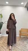 KAHVE 6945 BONCUK DETAY TAKIM