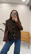 KAHVE 6992 KAPİTONE KISA YELEK