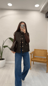 KAHVE 6992 KAPİTONE KISA YELEK