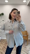 KAHVE 7066 CİZGİLİ GÖMLEK 