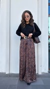 KAHVE 7460 LEOPAR DESEN PANTOLON 