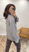 KAHVE 7493 ÇİZGİLİ GÖMLEK