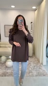 KAHVE 7523 BASKILI SWEATSHİRT 