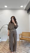 KAHVE 7685 ZİNCİR DETAY PANTOLON 