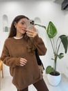 KAHVE 80070 SİMLİ KAZAK 