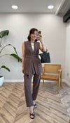 KAHVE 80223 YELEK PANTOLON TAKIM 