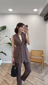 KAHVE 80223 YELEK PANTOLON TAKIM 