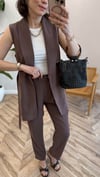 KAHVE 80223 YELEK PANTOLON TAKIM 