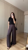 KAHVE 8082 EKOSE DESEN PANTOLON 