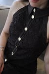 KAHVE 8088 DANTEL GARNİLİ GÖMLEK 