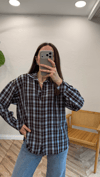 KAHVE 8123 EKOSE DESEN GÖMLEK
