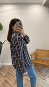 KAHVE 8123 EKOSE DESEN GÖMLEK