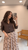 KAHVE 85 ŞİFON GÖMLEK 