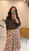 KAHVE 85 ŞİFON GÖMLEK 