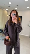 KAHVE 8658  İŞLEMELİ TAKIM 