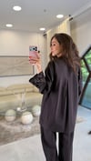 KAHVE 8661 KOL İŞLEMELİ TAKIM 