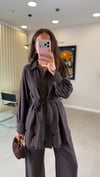 KAHVE 8666 İŞLEMELİ TAKIM 